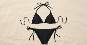 Bikini deux pièces sexy noir de qualité supérieure