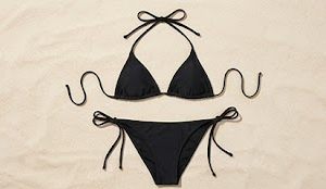 Bikini deux pièces sexy noir de qualité supérieure